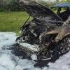 На трассе под Омском дотла сгорел автомобиль