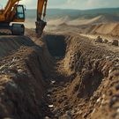 Экскаватор траншея: экскаватор