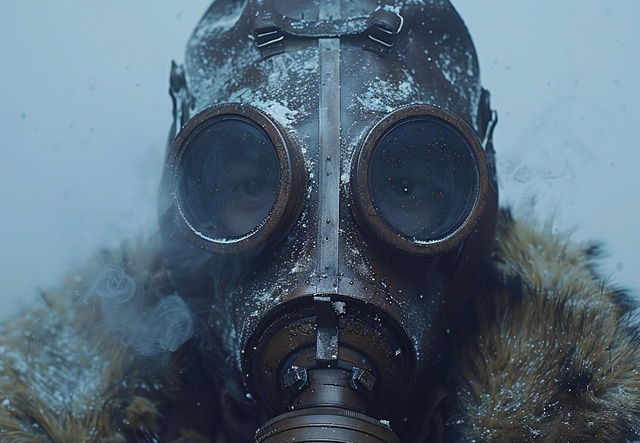 противогаз, НМУ, выбросы, зима