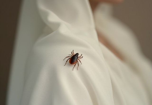 Клещ на одежде