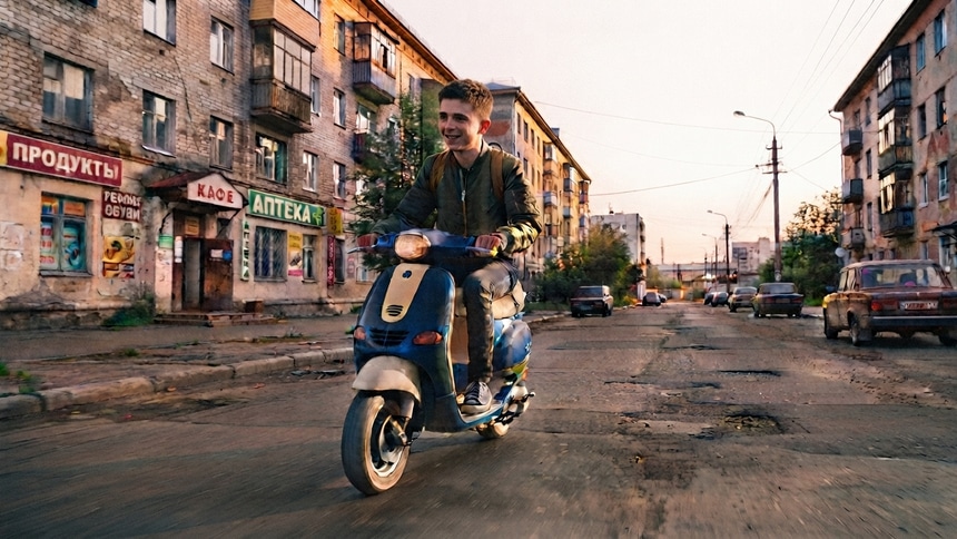 подросток на мопеде: дети