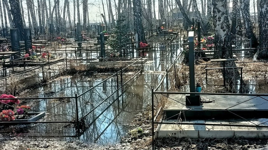 Затопленное клабище: кладбище