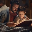Папа и сын с книгой: отец и сын